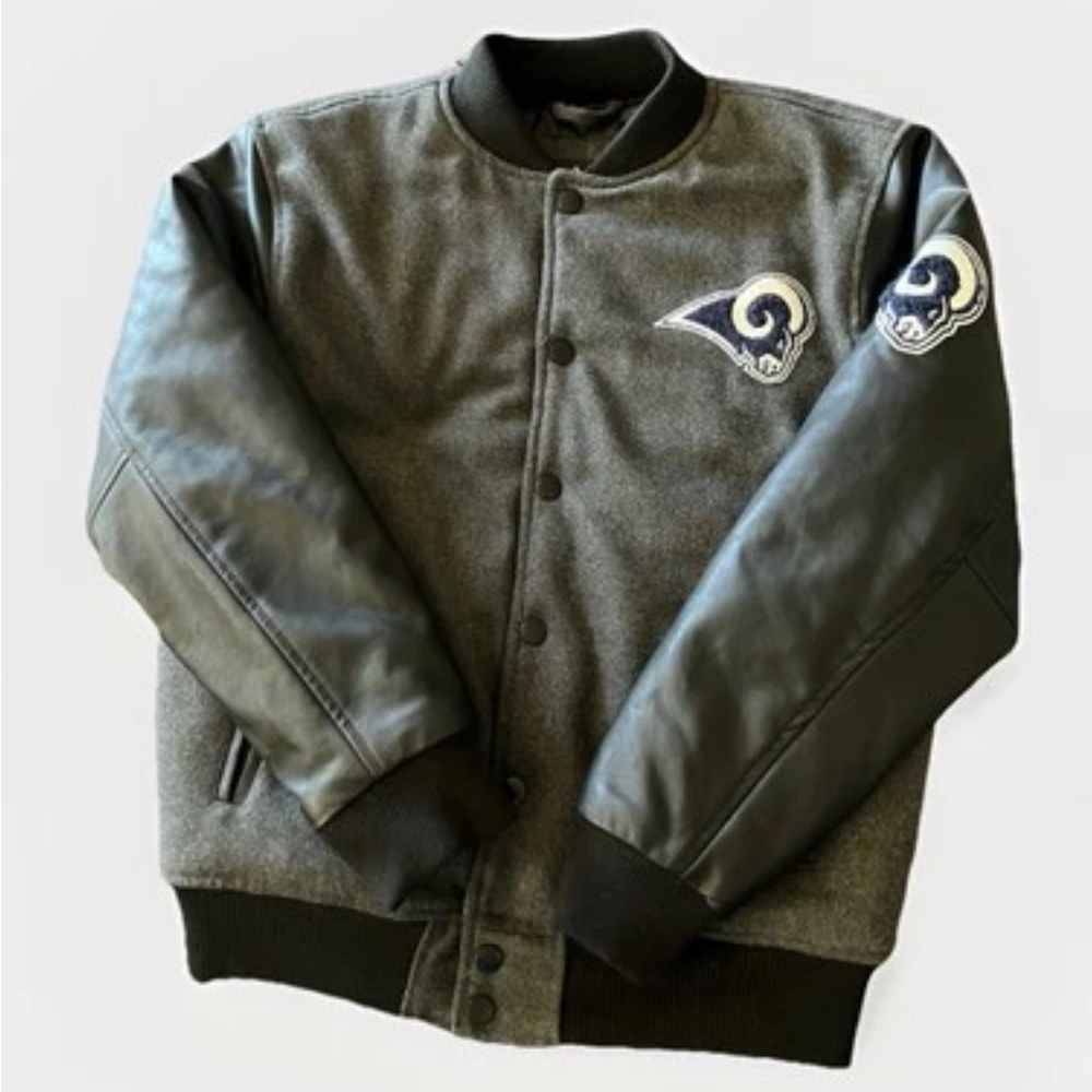 NFL Los Angeles Rams Kids Jacket - Black and Gray L 14-16 - Picture 3 of 9